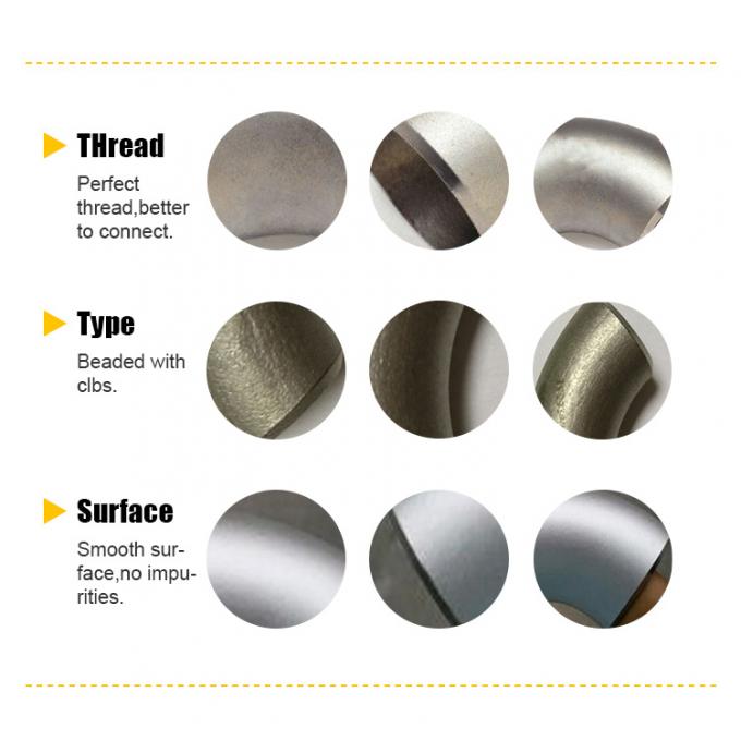 Metal dirseği ASME B16.970/30 90/10 Uzun Yarıçap Dayanıklı 1