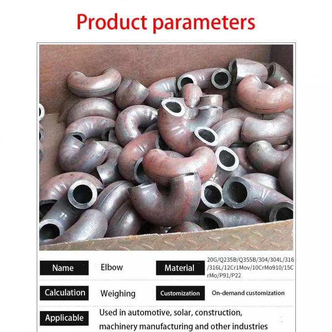 Hızlı nakliye Butt kaynak Uzun yarıçap 90 derece dirseği ASME boru montajı 3