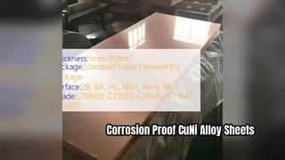 CuNi 90 10 ve 70 30 Alaşımlı Levhalar Korozyona Dirençli