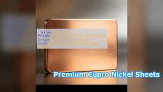 Premium Cupro Nikel Levhalar C70600 C71500 Denize Uygun Ambalaj