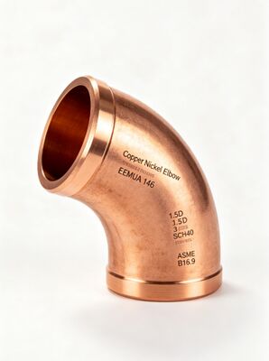 C70600 Copper Nickel Butt Weld Elbow with Polished Surface for Marine Pipe Fitting