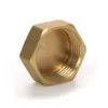 NPT Female Thread Hex Head Brass End Cap Plug Pipe Fitting Connector